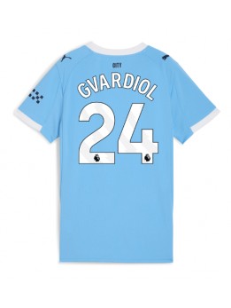 Zenske Futbalové oblečenie Manchester City Josko Gvardiol #24 2025-26 Krátky Rukáv - Domáci